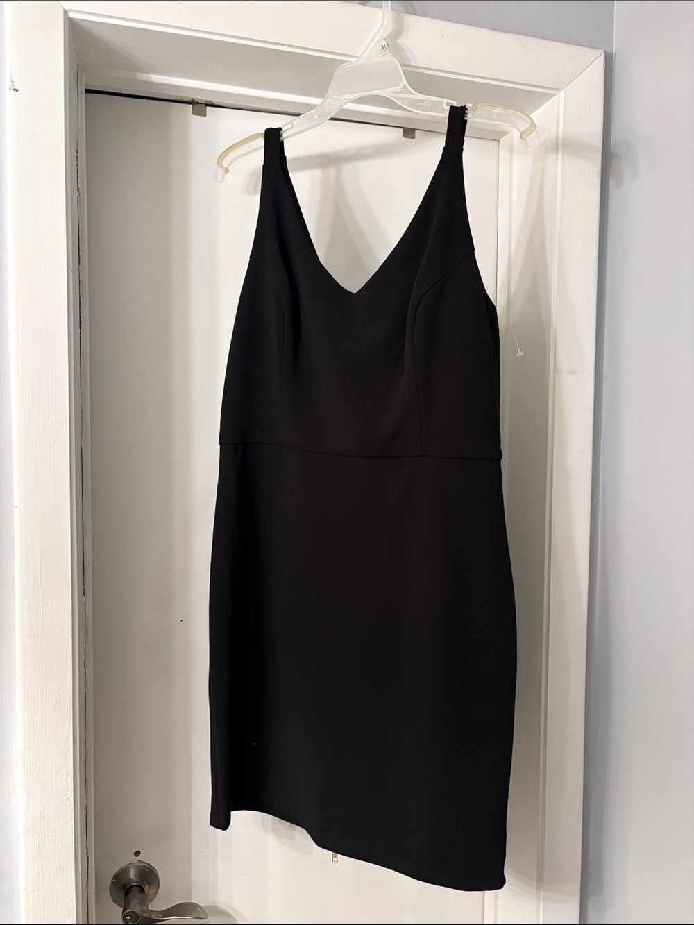 bebe Black V-Neck Mini Dress